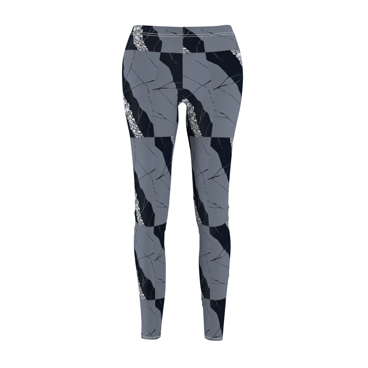 HD Silver Vein Women's Cut & Sew Casual Leggings