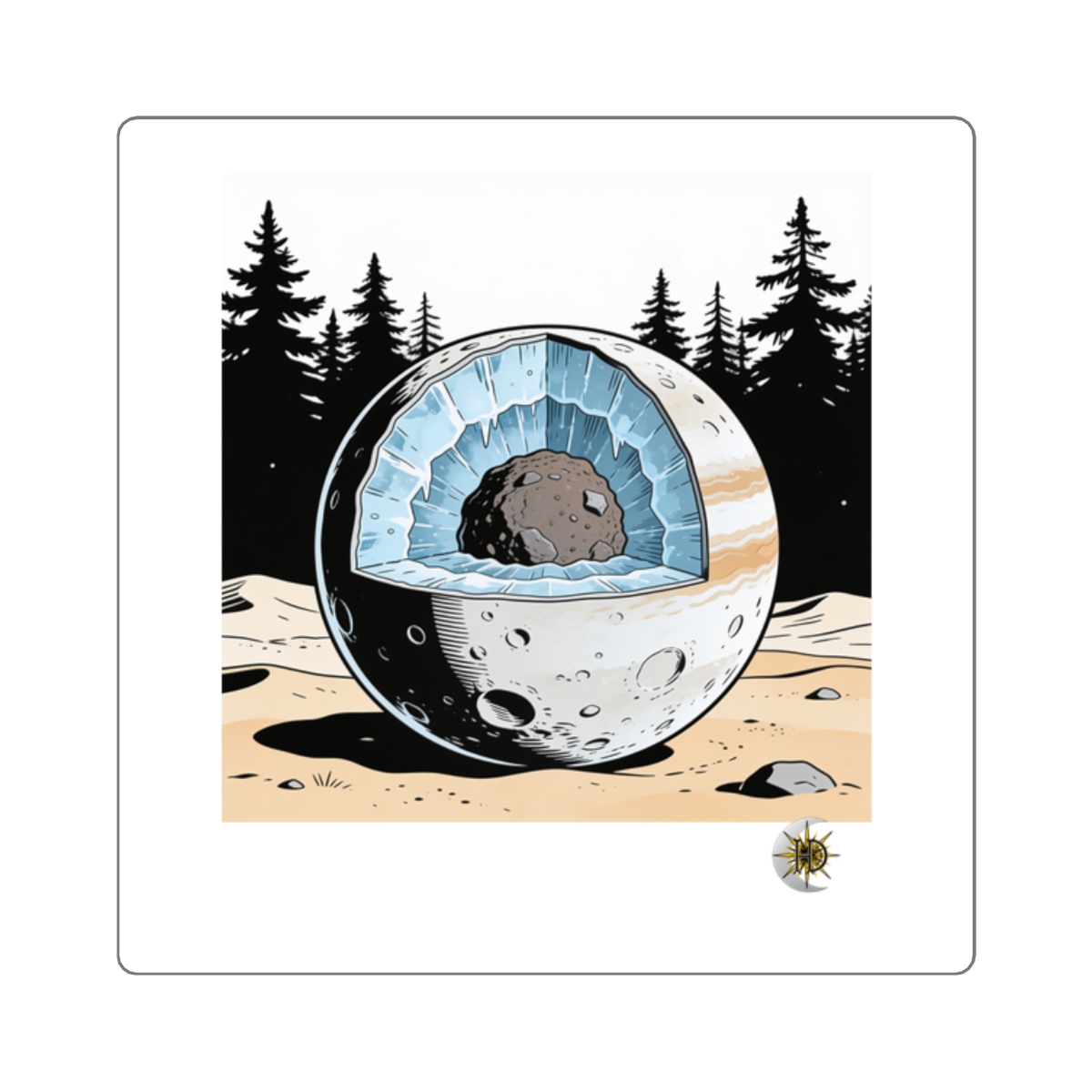 HD Frost Core Square Stickers