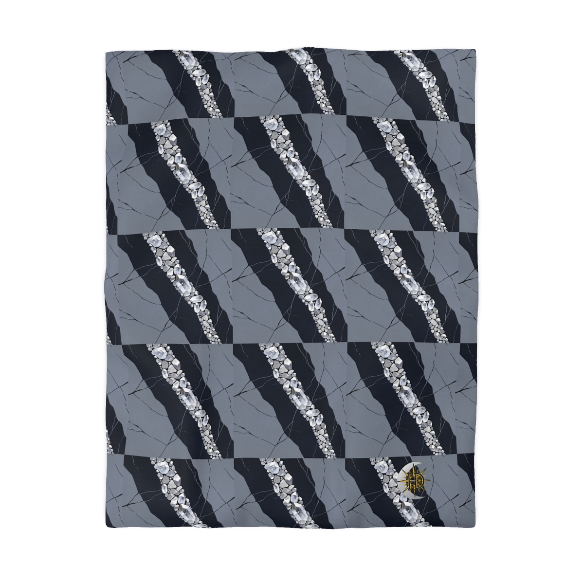 HD Silver Vein Microfiber Duvet Cover