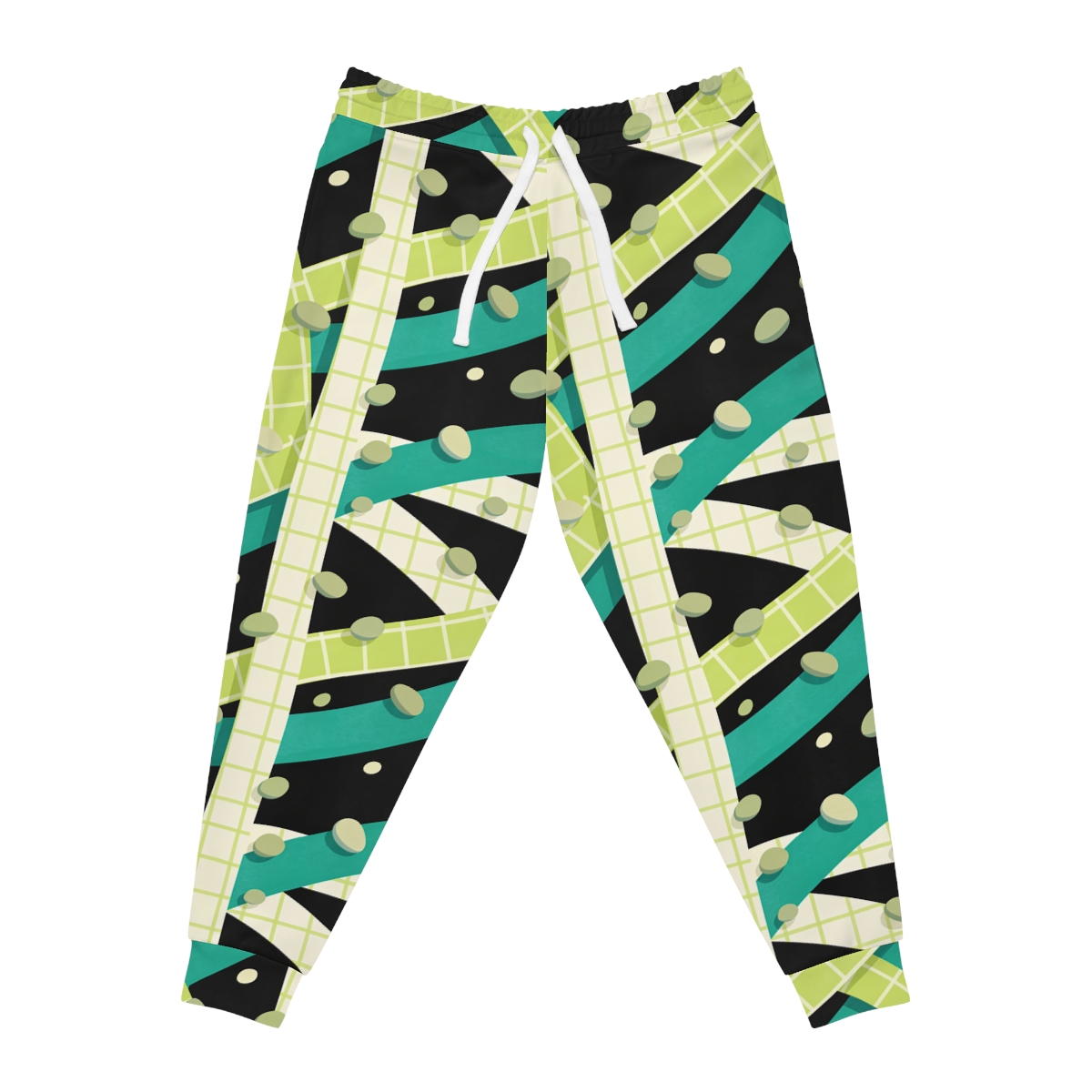 HD Teal Grid Athletic Joggers