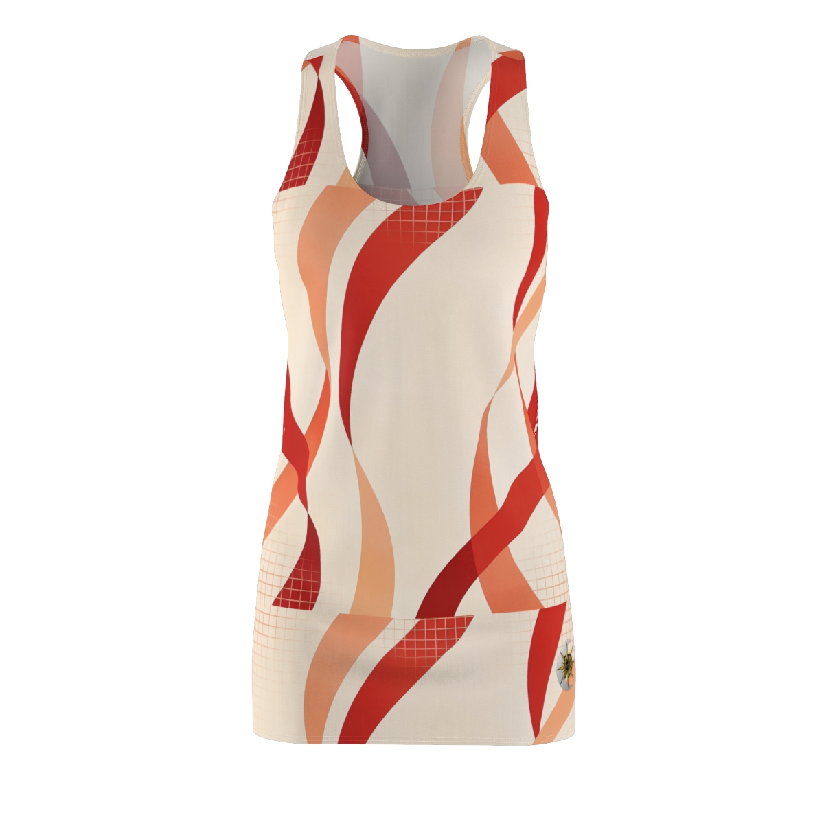 HD Rust Ribbons Women's Cut & Sew Racerback Dress