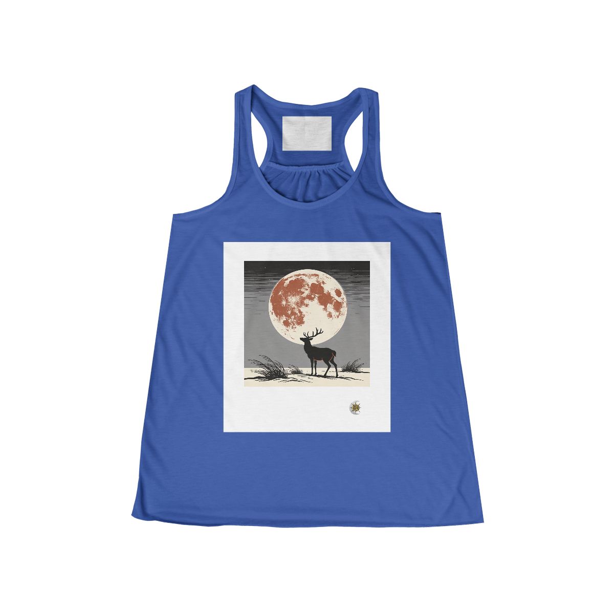 HD Copper Moon Stag Women’s Flowy Tank · True Royal / XS · US 0–2
