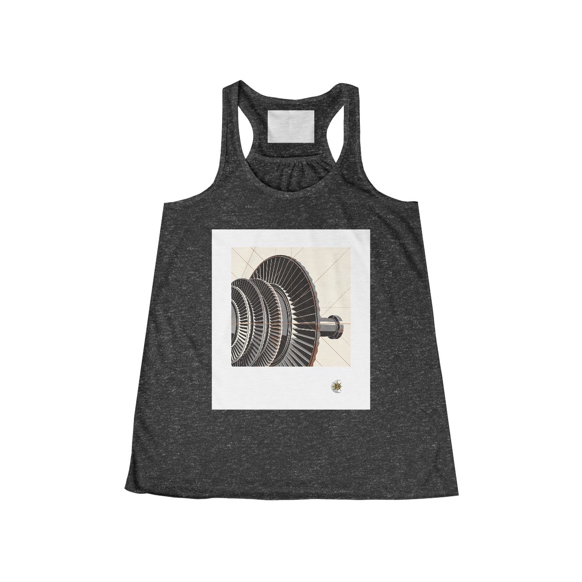HD Copper Turbine Women’s Flowy Tank · Dark Grey Heather / XS · US 0–2