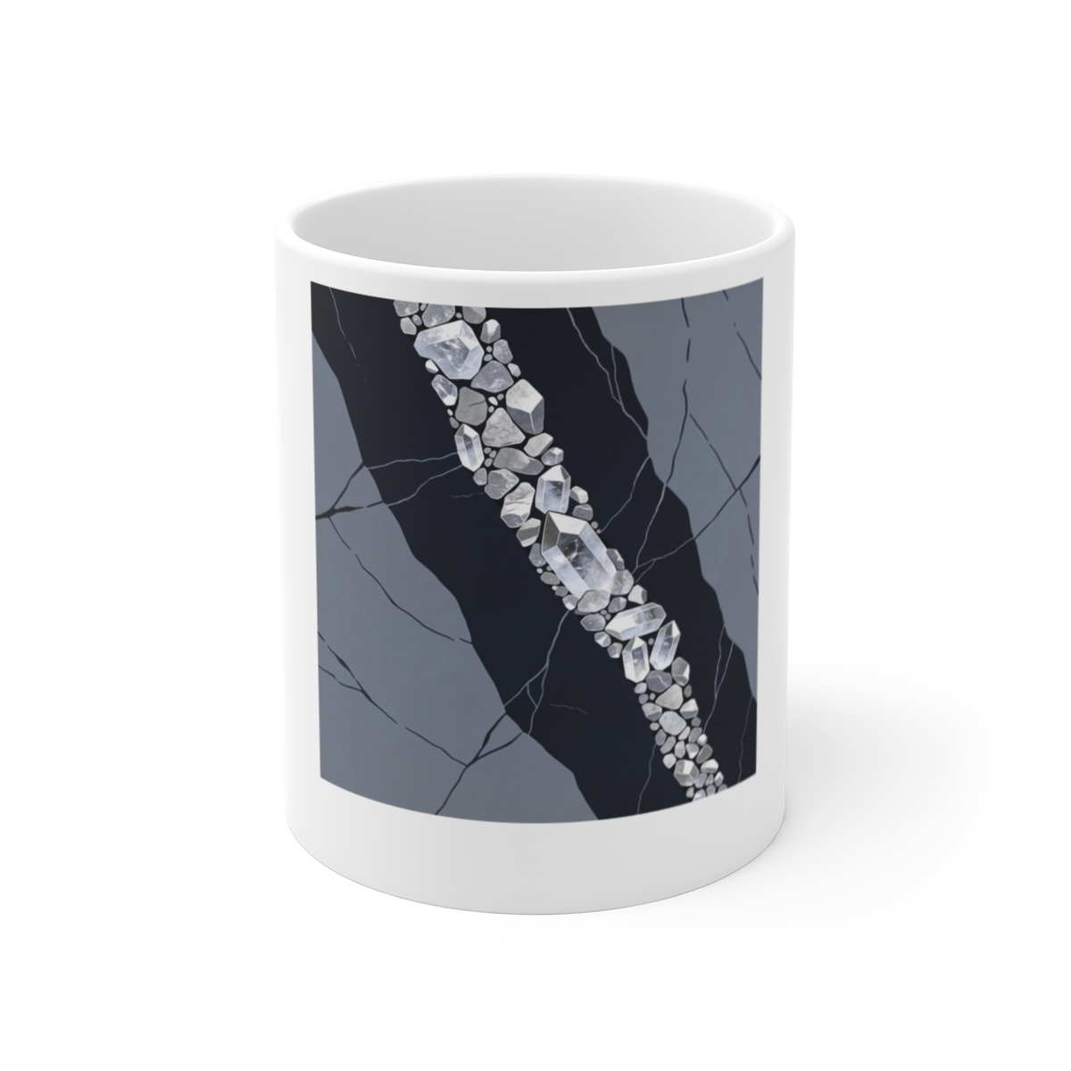 HD Silver Vein Ceramic Mug 11oz