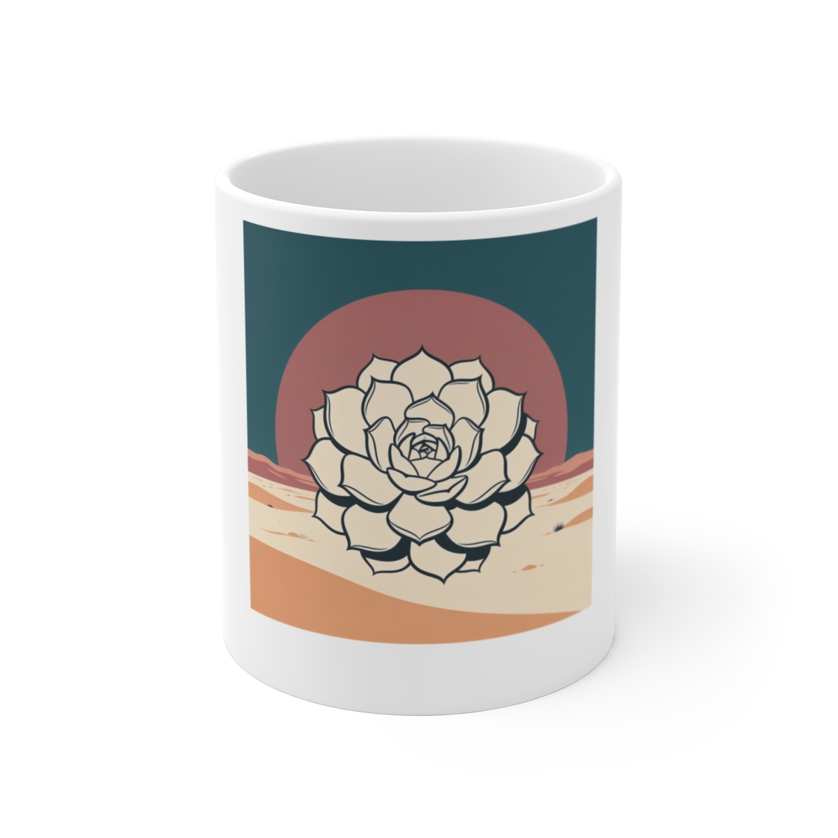 HD Desert Rosette Ceramic Mug 11oz