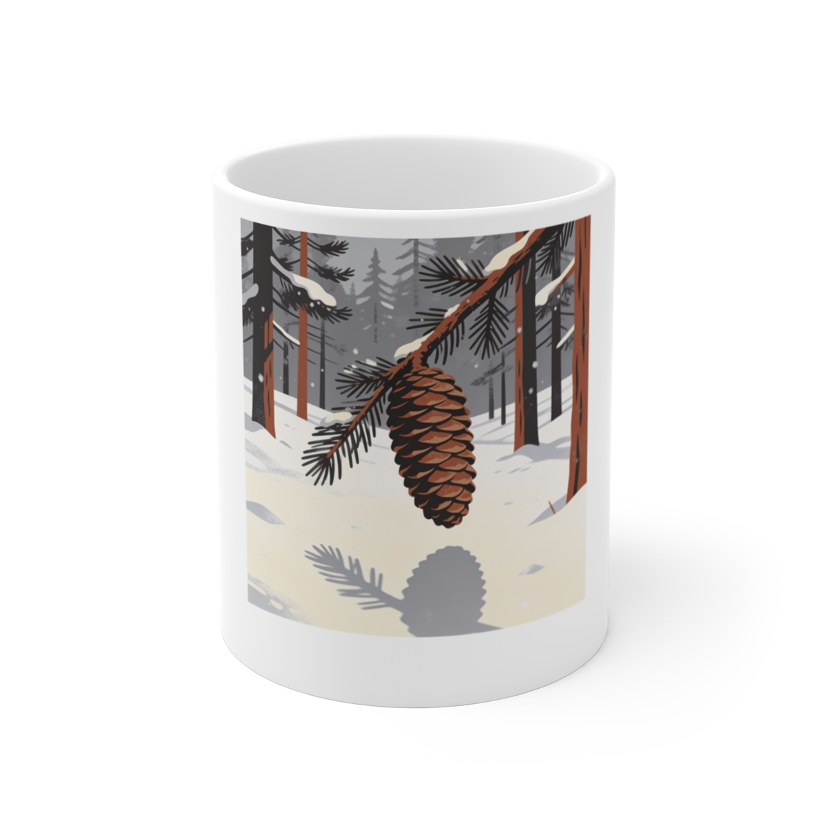 HD Winter Cone Ceramic Mug 11oz