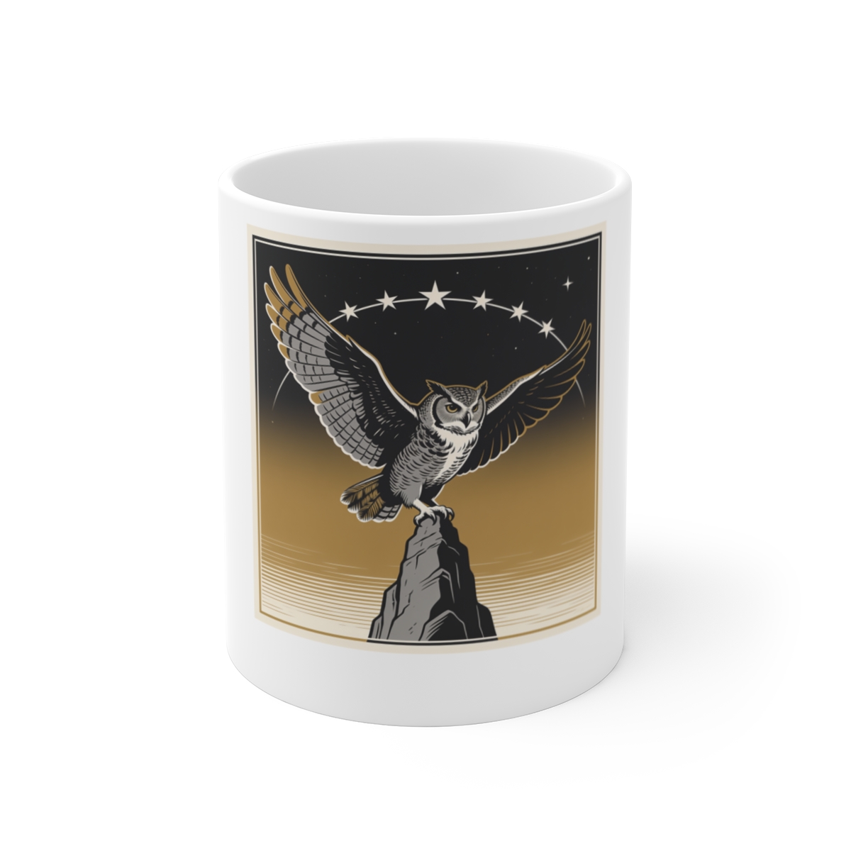 HD Golden Nightwatch Ceramic Mug 11oz