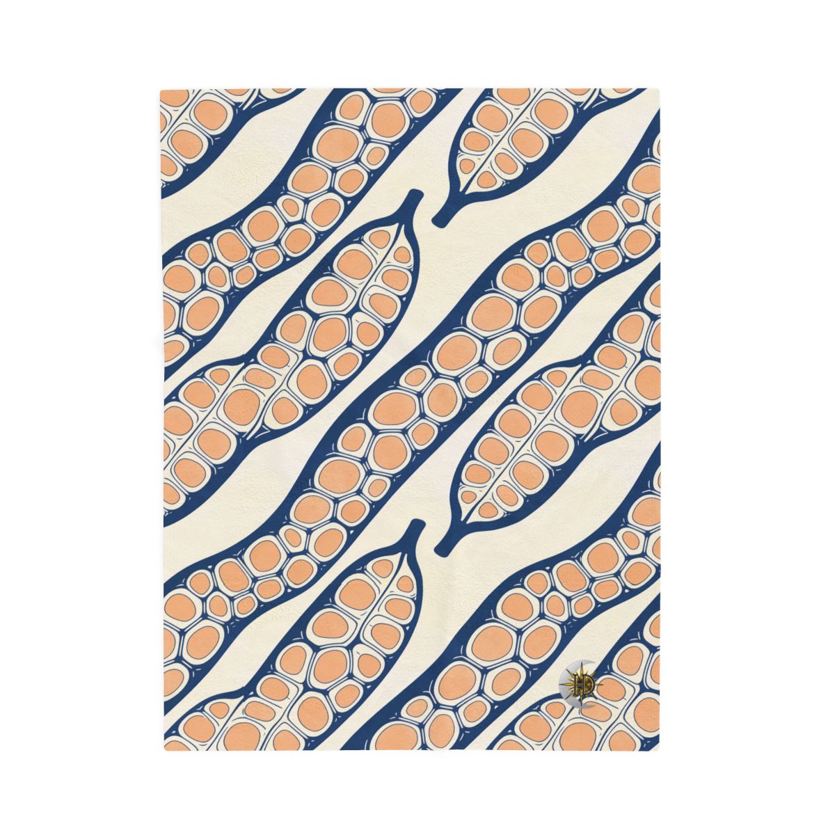 HD Apricot Seedpods Velveteen Plush Blanket