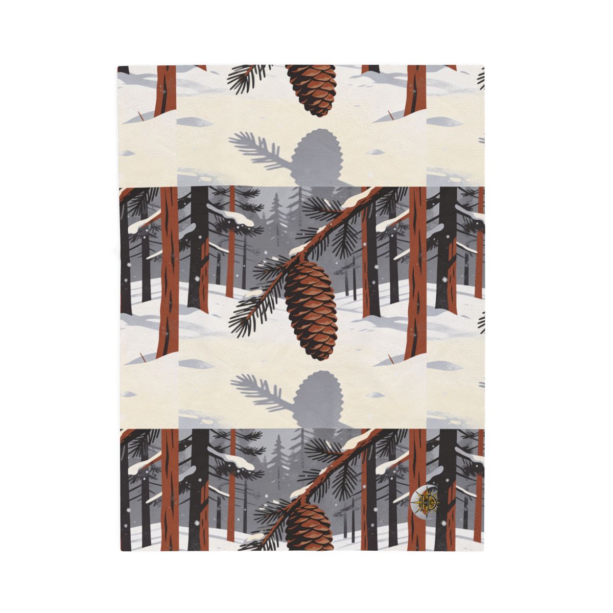 HD Winter Cone Velveteen Plush Blanket