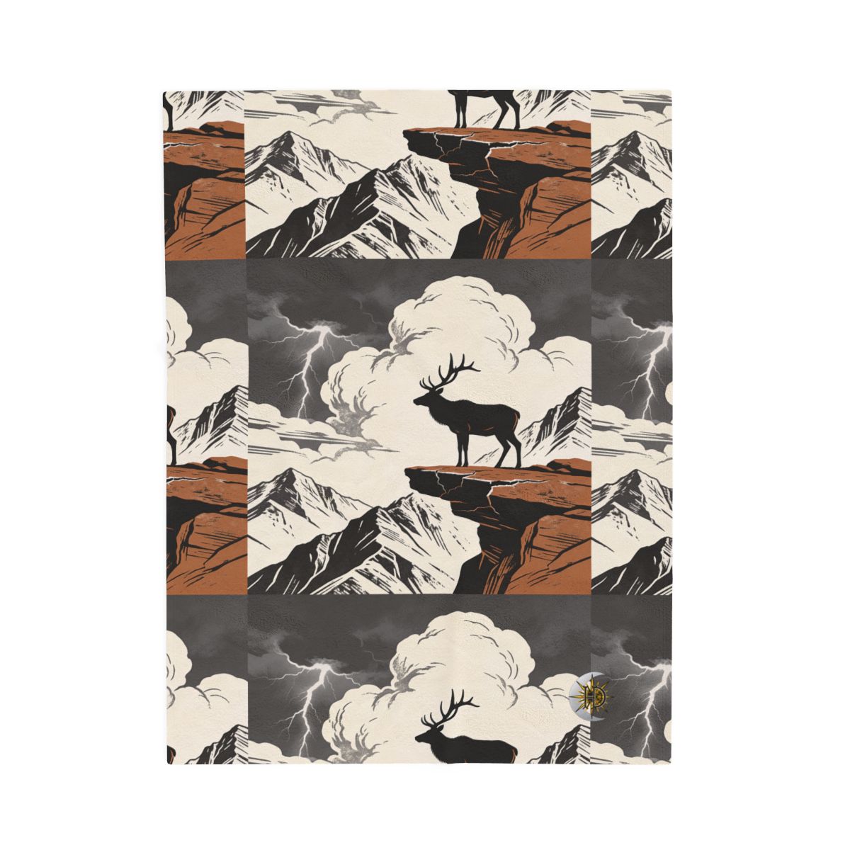HD Ridge Elk Velveteen Plush Blanket