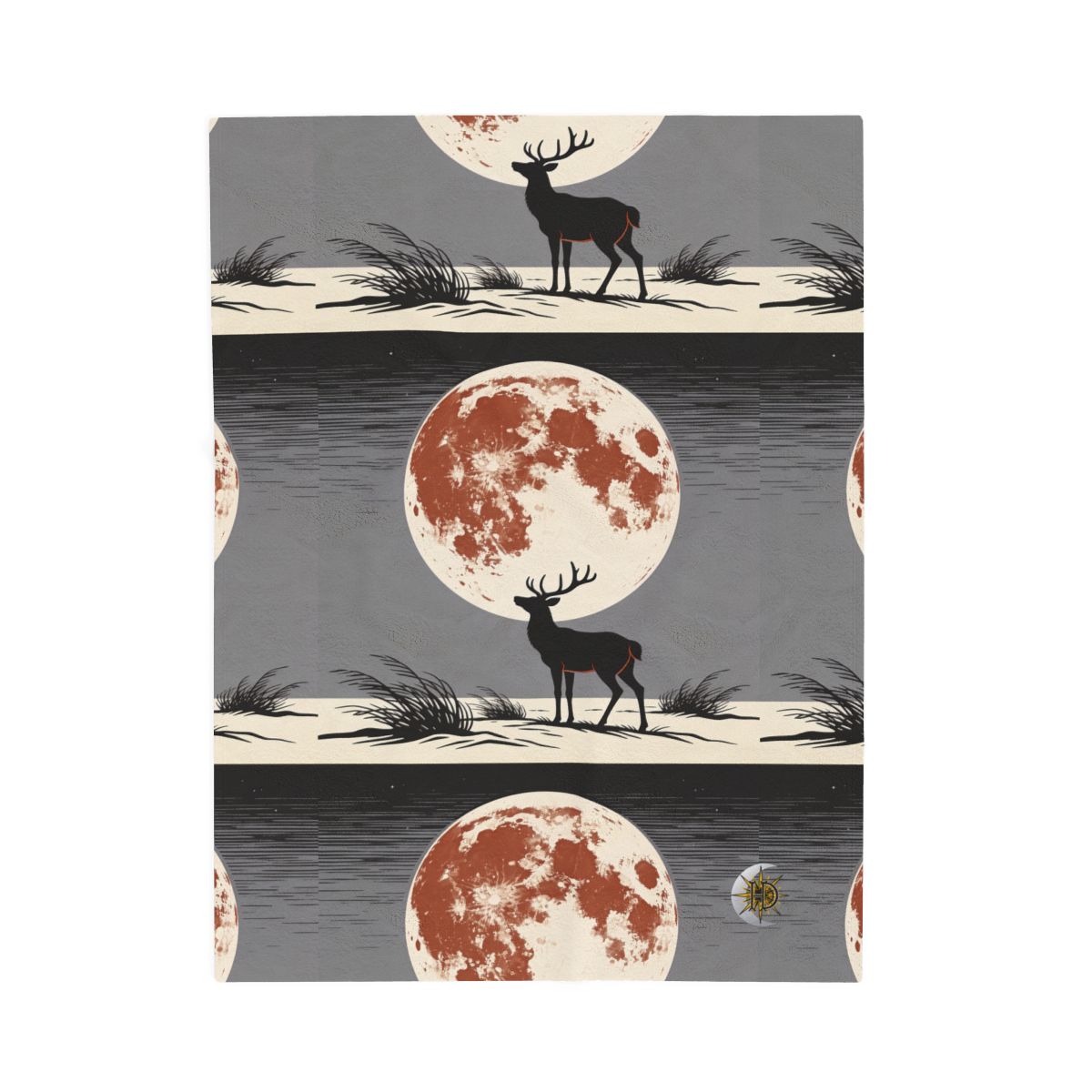 HD Copper Moon Stag Velveteen Plush Blanket