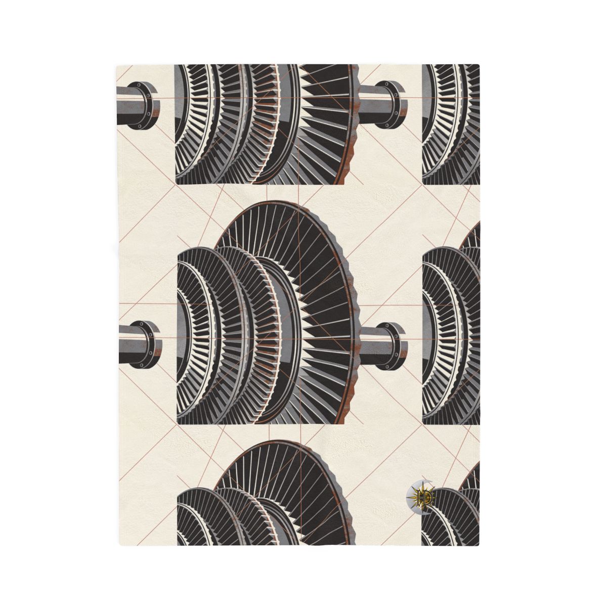 HD Copper Turbine Velveteen Plush Blanket