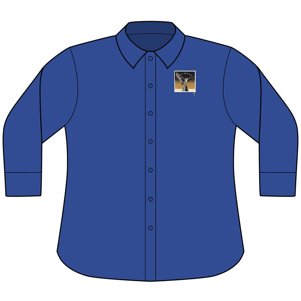 HD Golden Nightwatch Women’s Three-Quarter Sleeve Shirt · XS / Royal · US 2