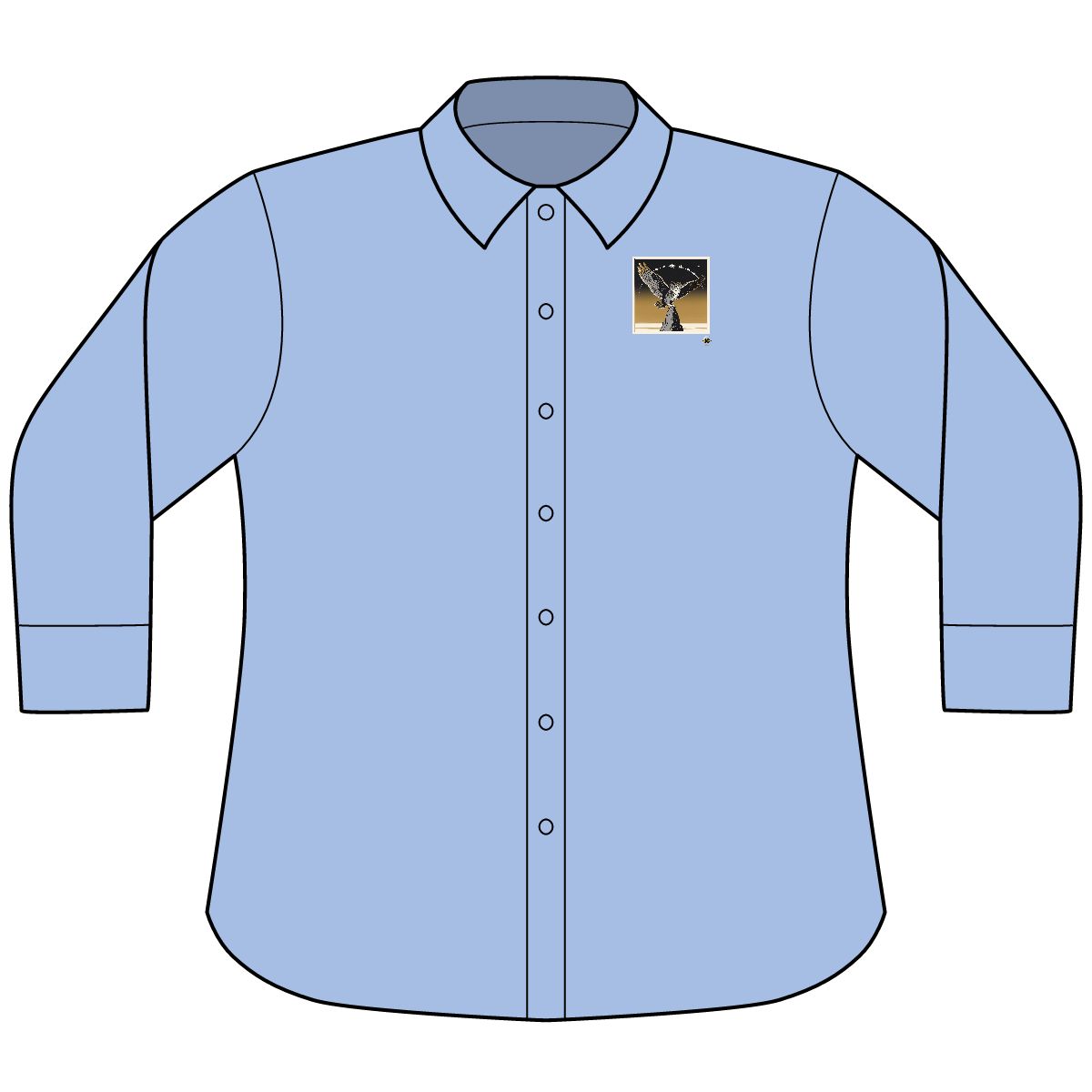 HD Golden Nightwatch Women’s Three-Quarter Sleeve Shirt