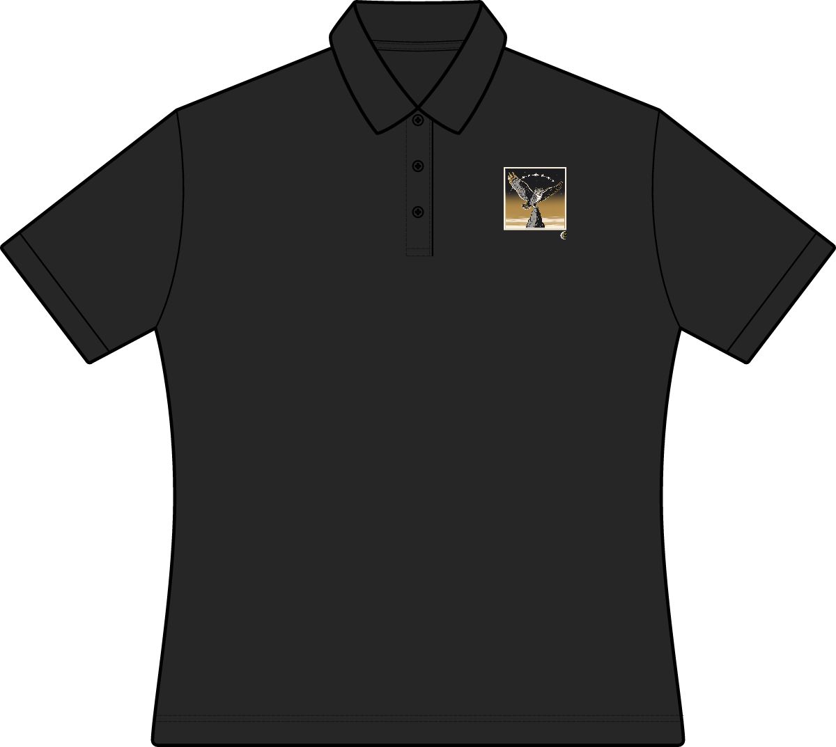 HD Golden Nightwatch Women’s Cotton Pique Polo · XS / Black · US 2