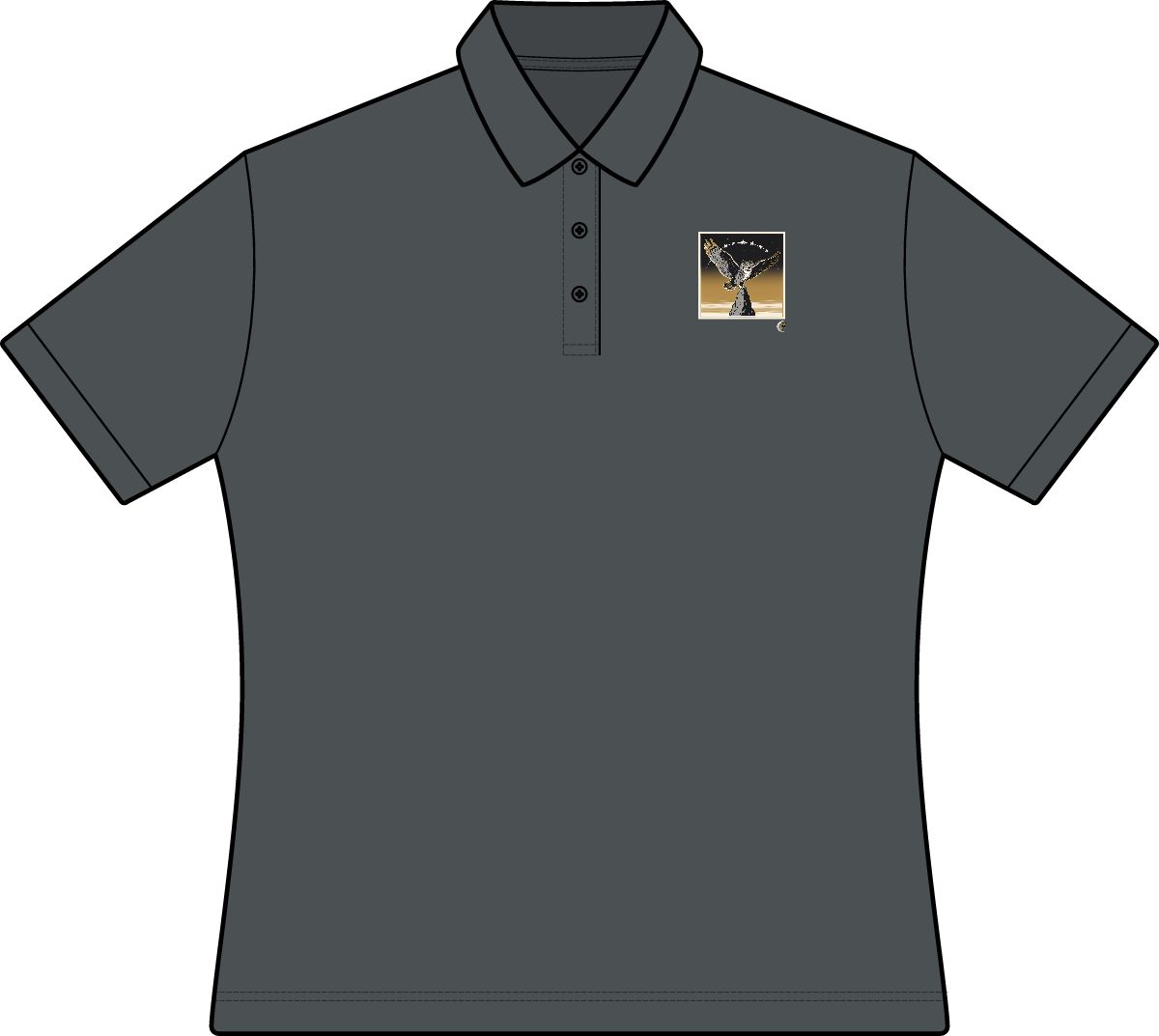 HD Golden Nightwatch Women’s Cotton Pique Polo · XS / Steel Grey · US 2