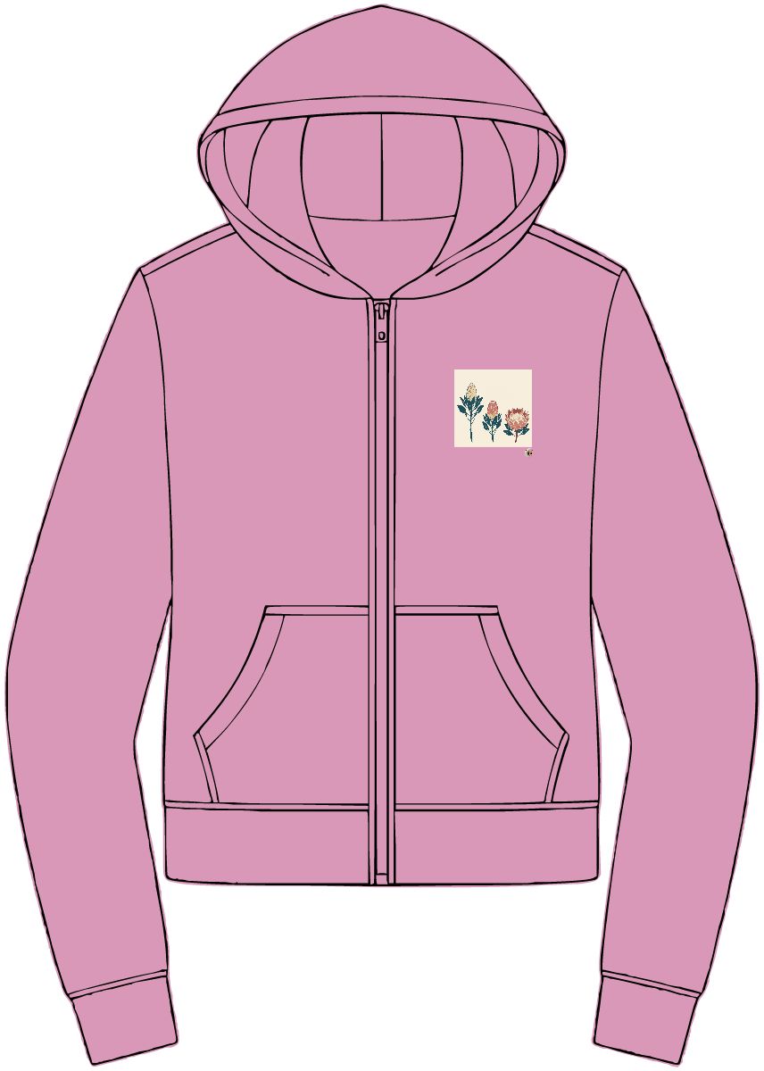HD Protea Trio Women’s Cropped Full-Zip Hoodie · XS / Desert Rose · US 2