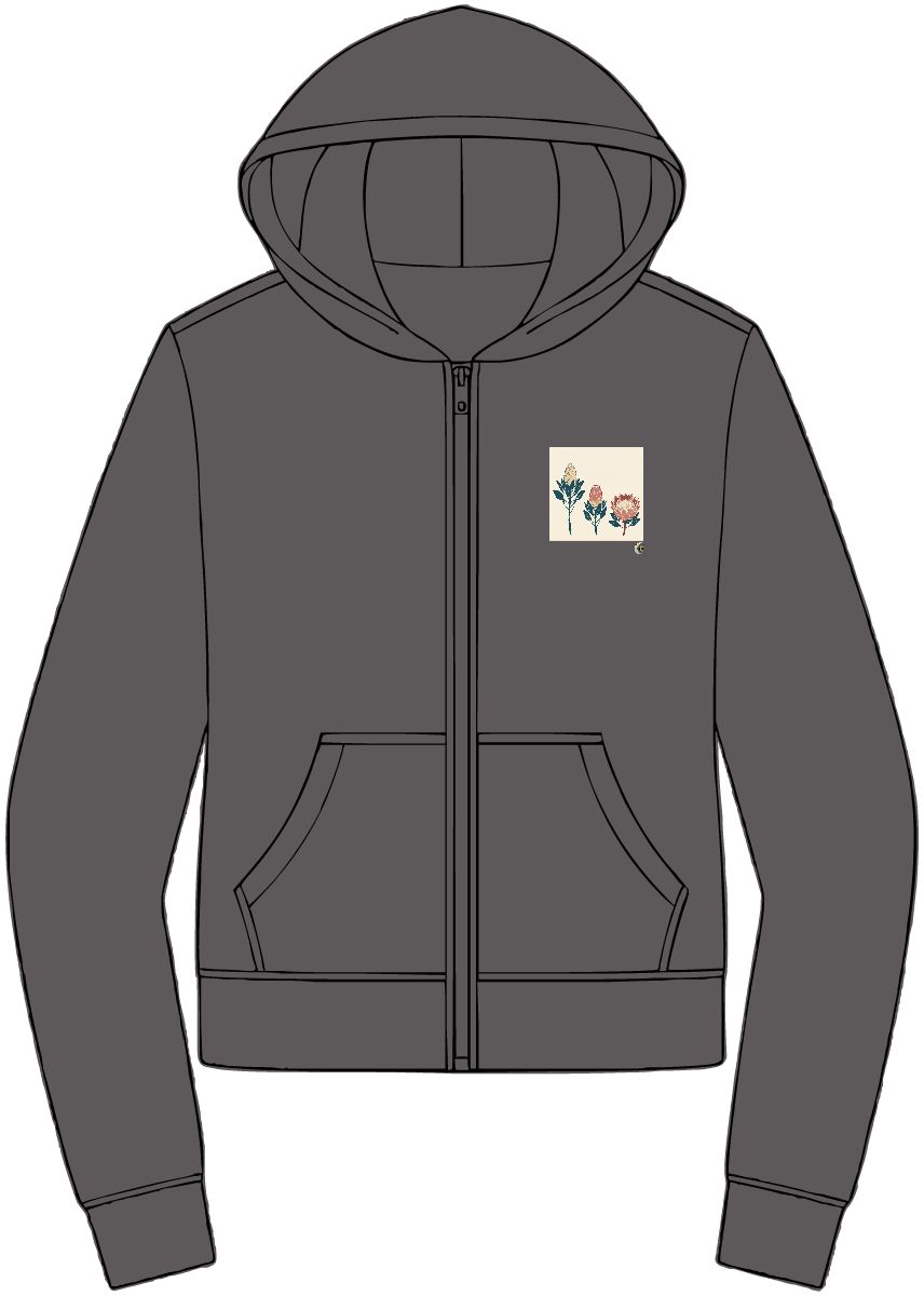 HD Protea Trio Women’s Cropped Full-Zip Hoodie · XS / Heathered Charcoal · US 2