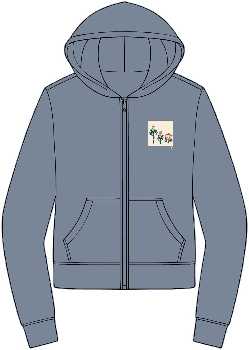 HD Protea Trio Women’s Cropped Full-Zip Hoodie · XS / Flint Blue Heather · US 2