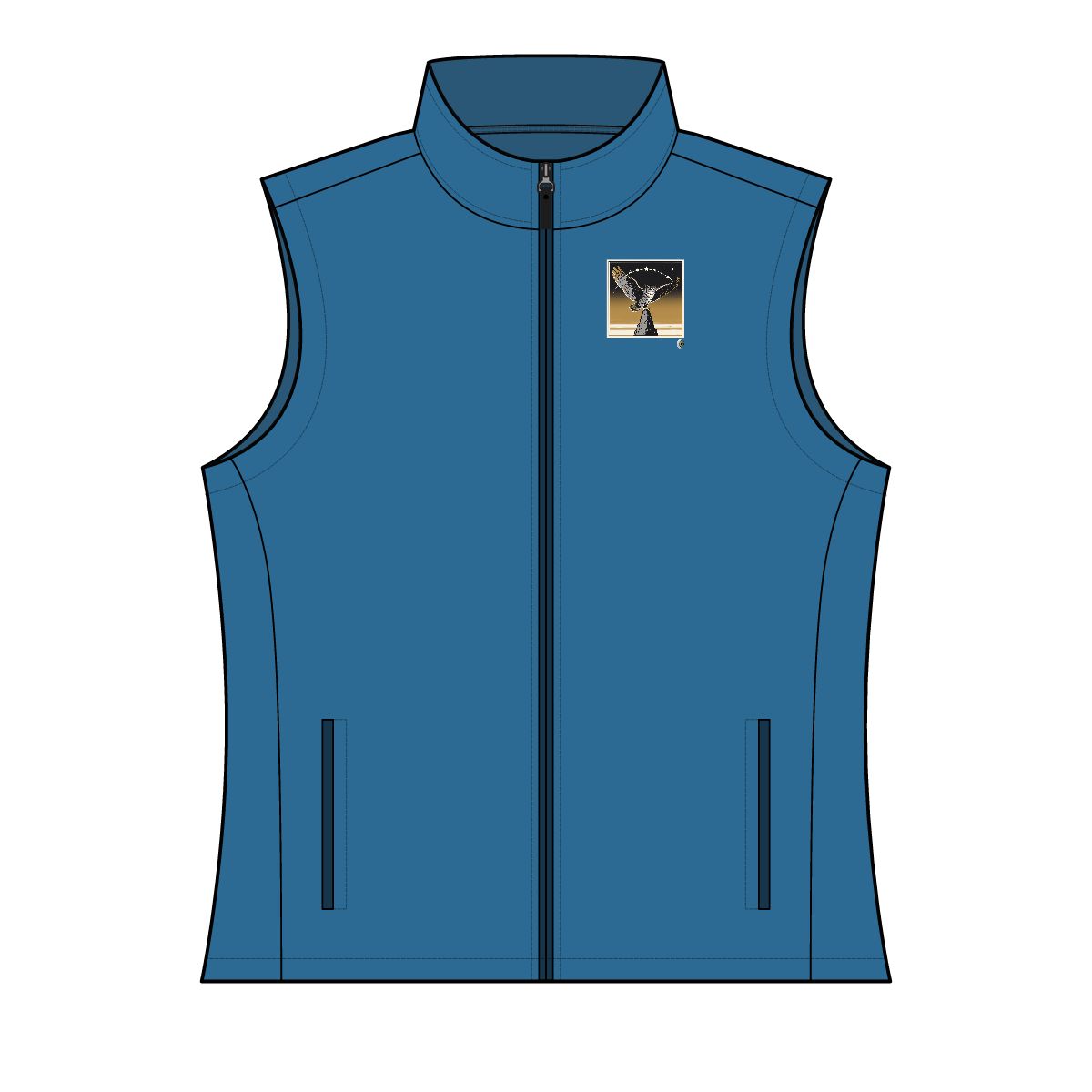 HD Golden Nightwatch Women’s Sweater Fleece Vest · XS / Medium Blue Heather · US 2