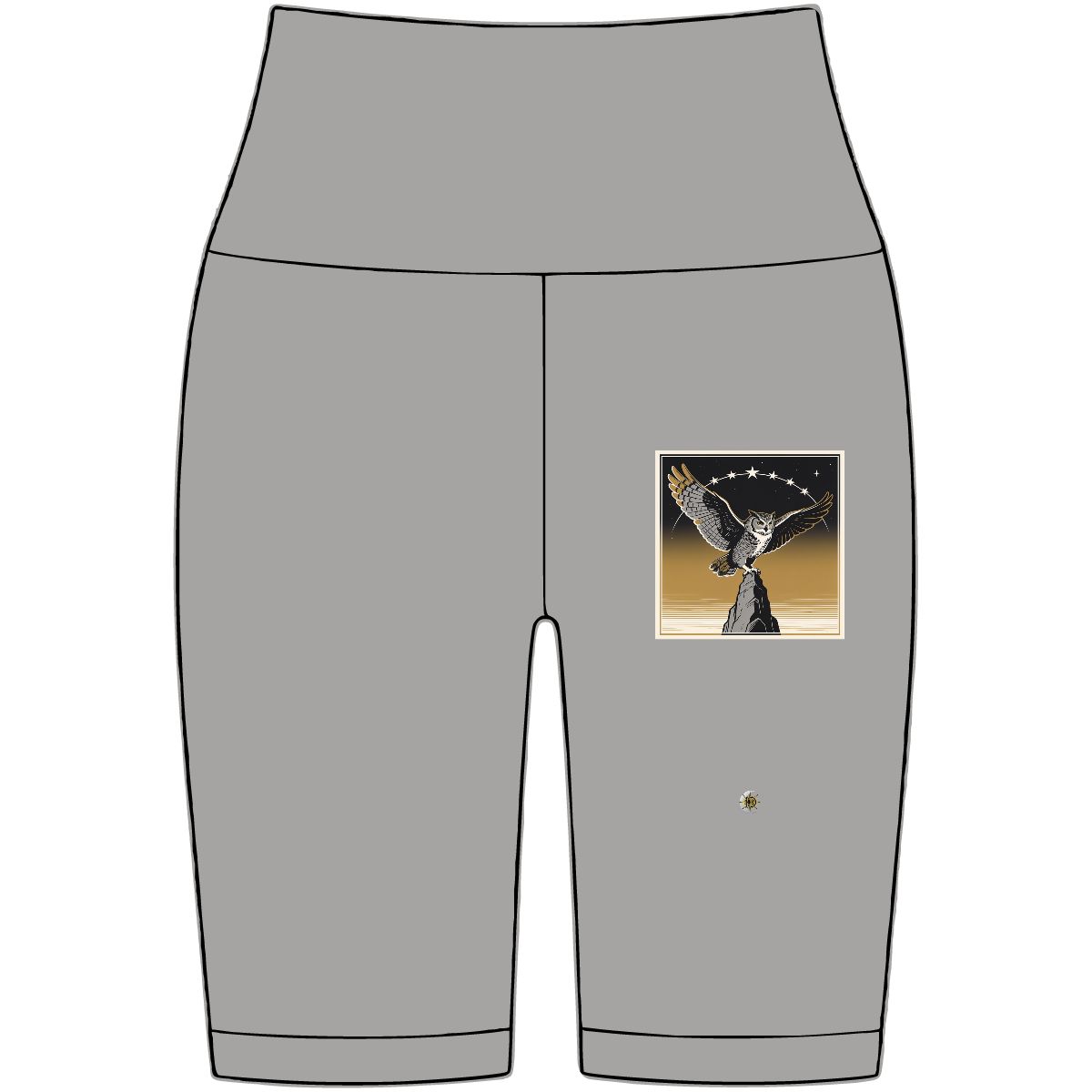 HD Golden Nightwatch Women’s High-Waist Bike Shorts · XS / Light Heather Grey · US 2