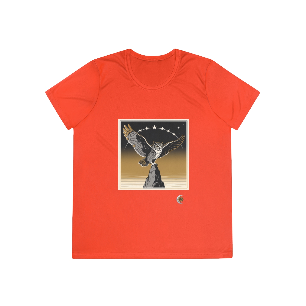 HD Golden Nightwatch Women’s Performance Tee · Deep Orange / XS · US 2