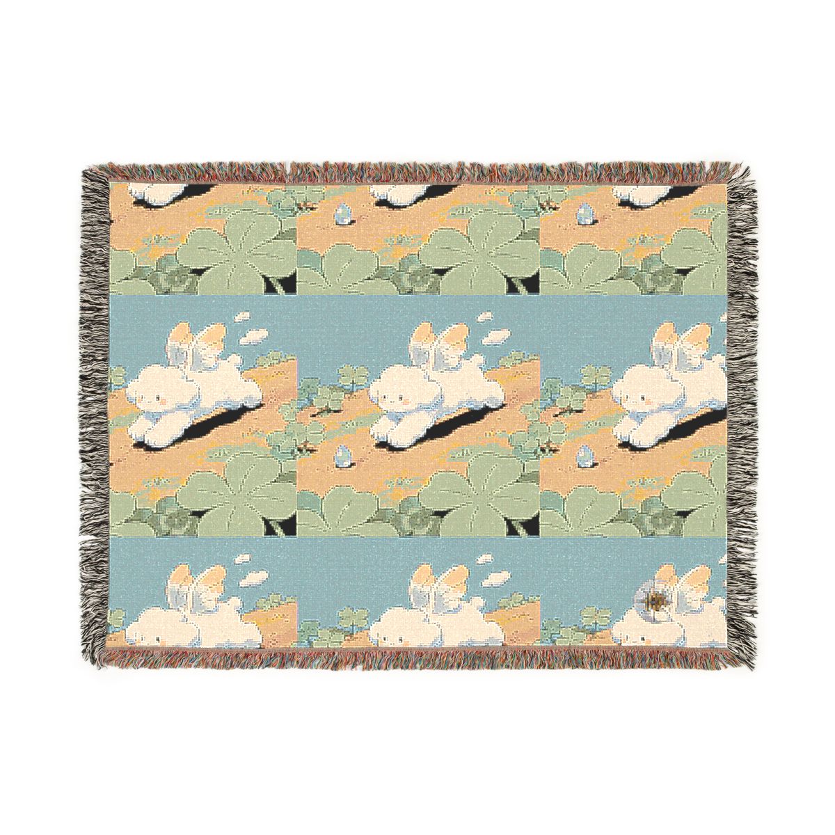HD Cloud Meadow 100% Cotton Woven Blanket — additional view