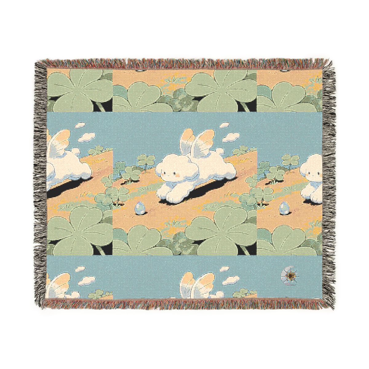 HD Cloud Meadow 100% Cotton Woven Blanket — additional view