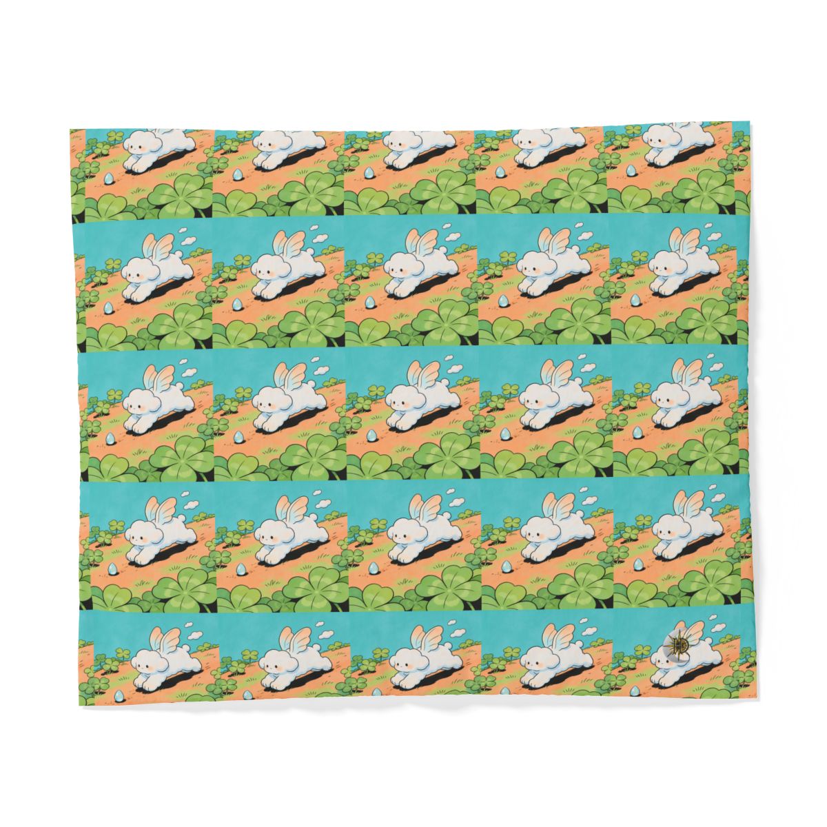 HD Cloud Meadow 100% Cotton Duvet Cover — additional view