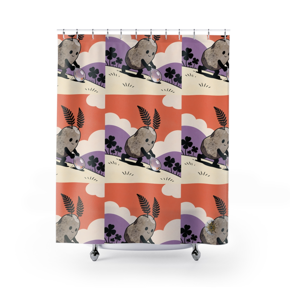 HD Pebble Gardener Shower Curtain