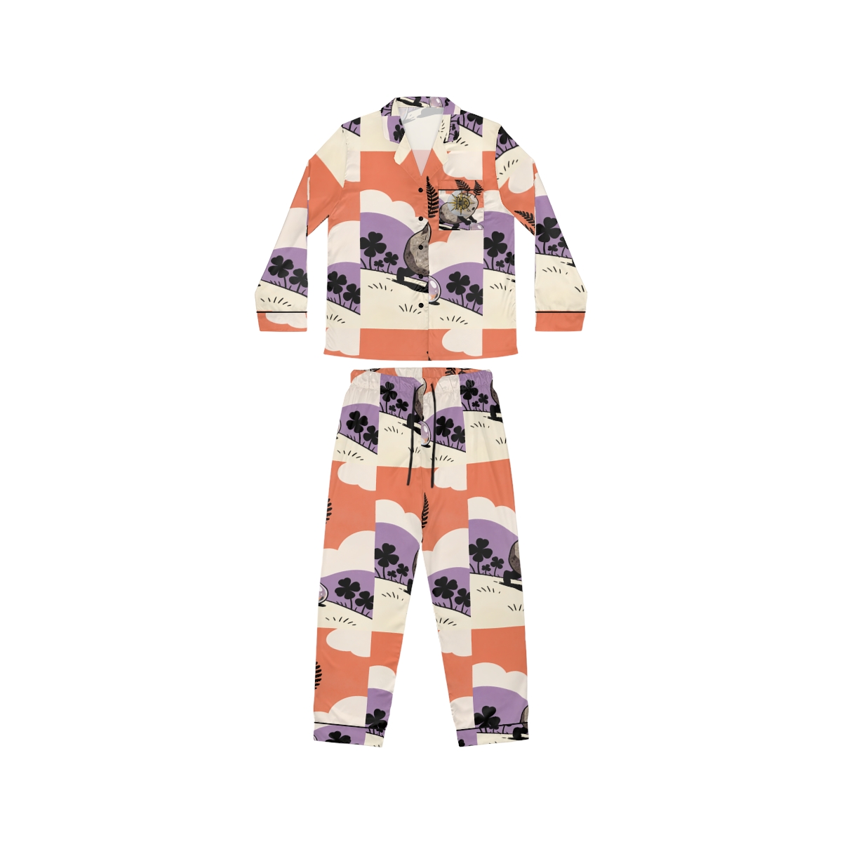HD Pebble Gardener Women’s Satin Pajama Set