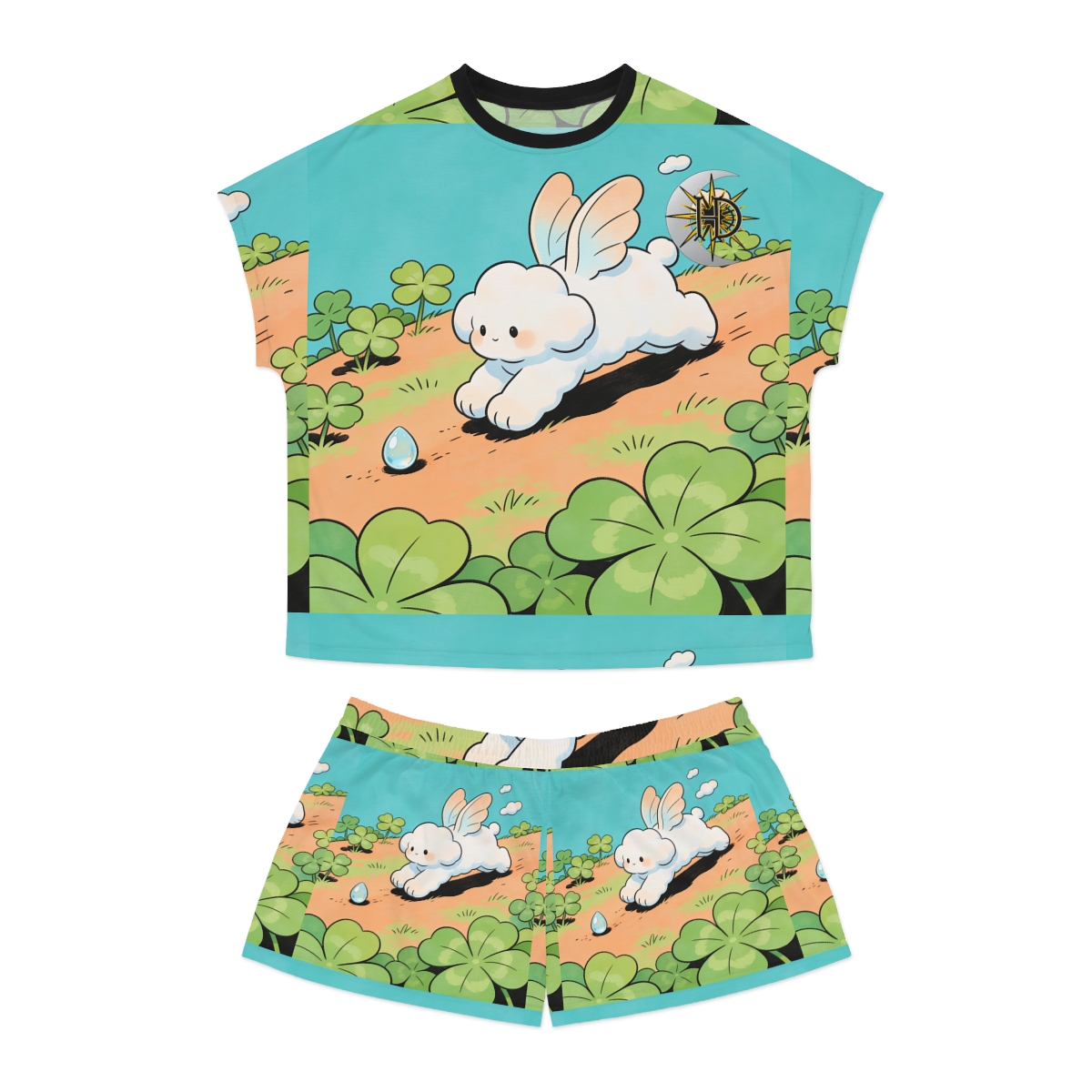 HD Cloud Meadow Women’s Short Pajama Set