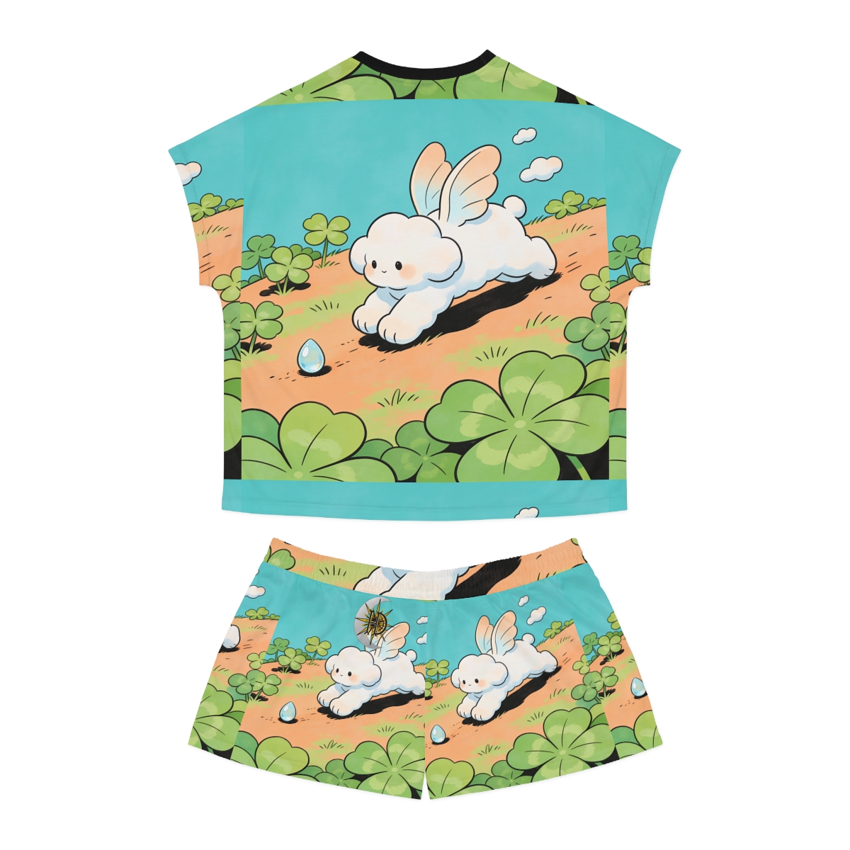 HD Cloud Meadow Women’s Short Pajama Set — additional view