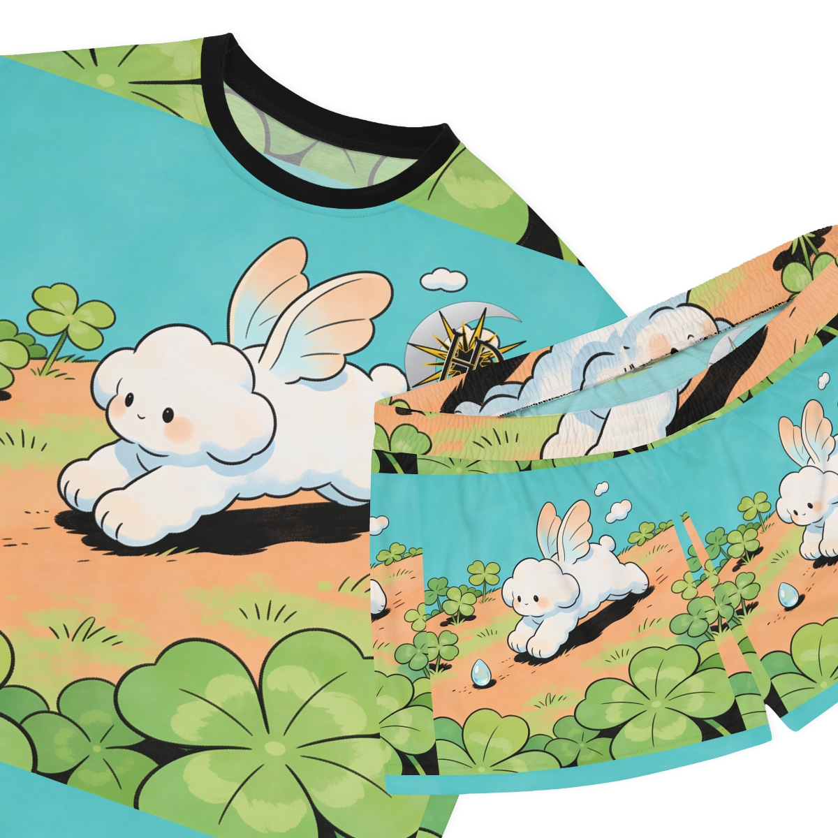 HD Cloud Meadow Women’s Short Pajama Set — additional view