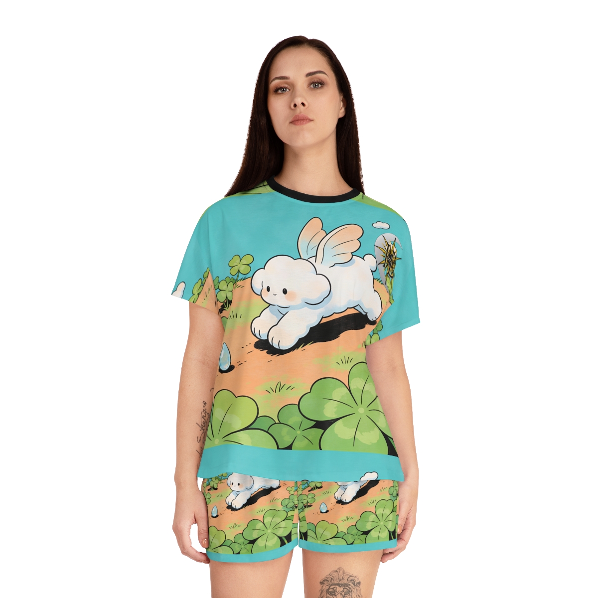 HD Cloud Meadow Women’s Short Pajama Set — additional view