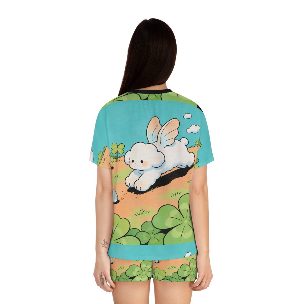 HD Cloud Meadow Women’s Short Pajama Set — additional view