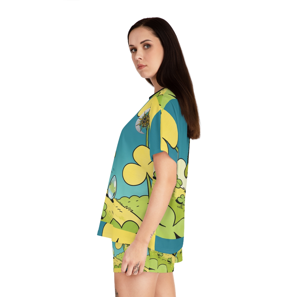HD Dewdrop Rambler Women’s Short Pajama Set — additional view