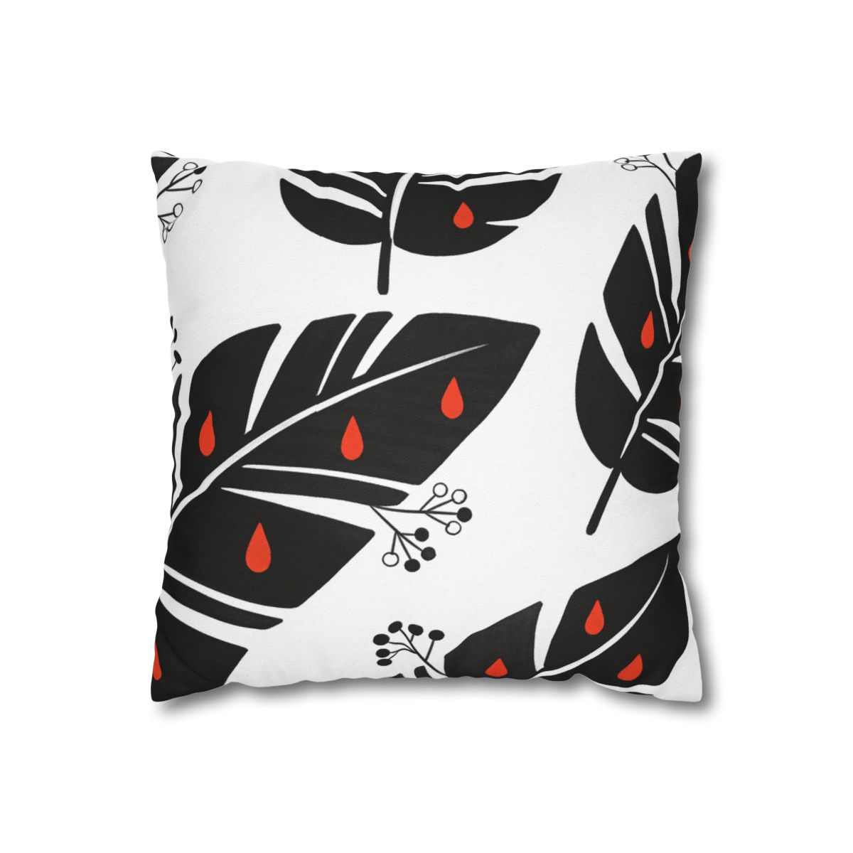 HD Emberleaf Square Polyester Pillow Cover