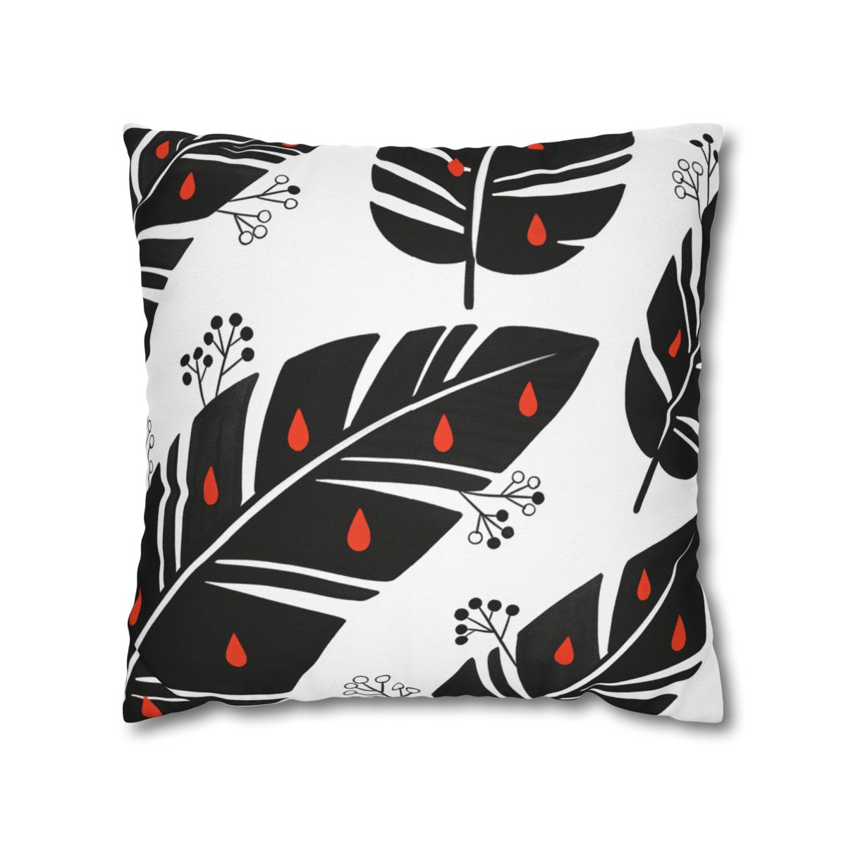 HD Emberleaf Square Polyester Pillow Cover — additional view