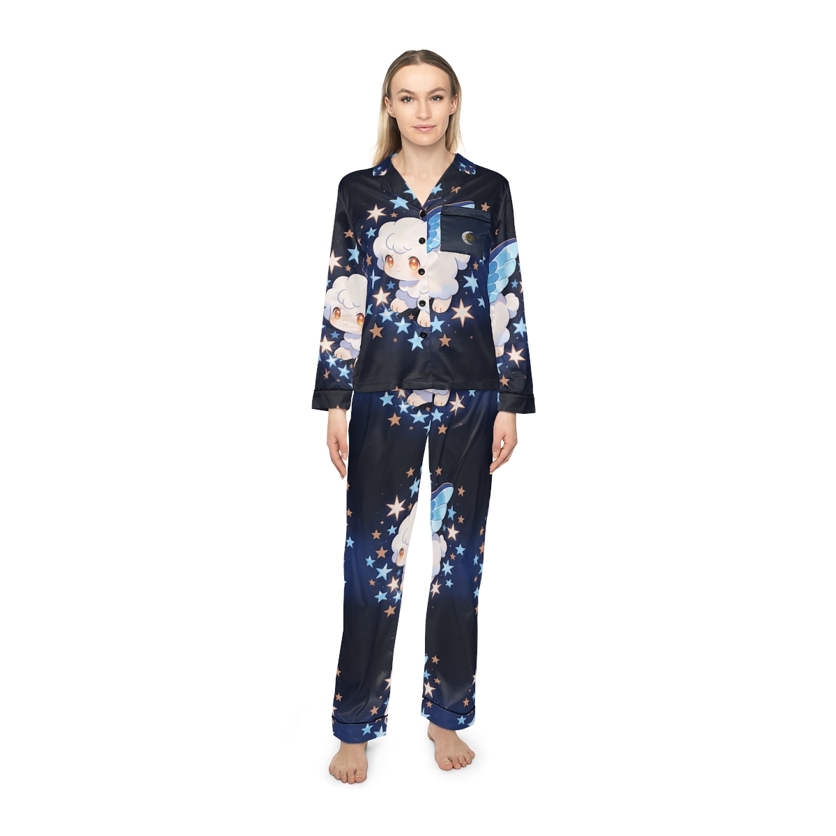 HD Starcloud Companion Women’s Satin Pajama Set — additional view