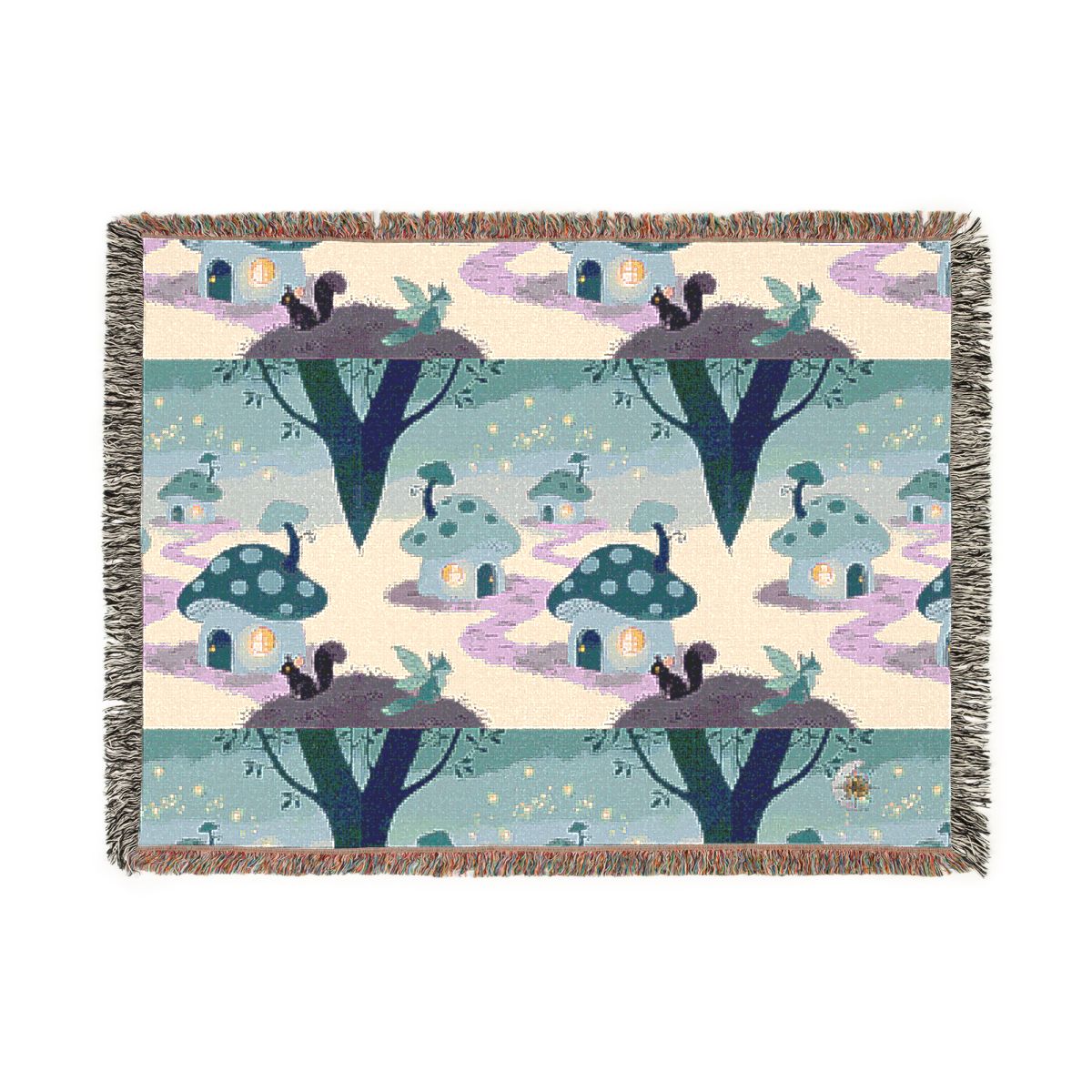 HD Firefly Mushroom Lane 100% Cotton Woven Blanket — additional view