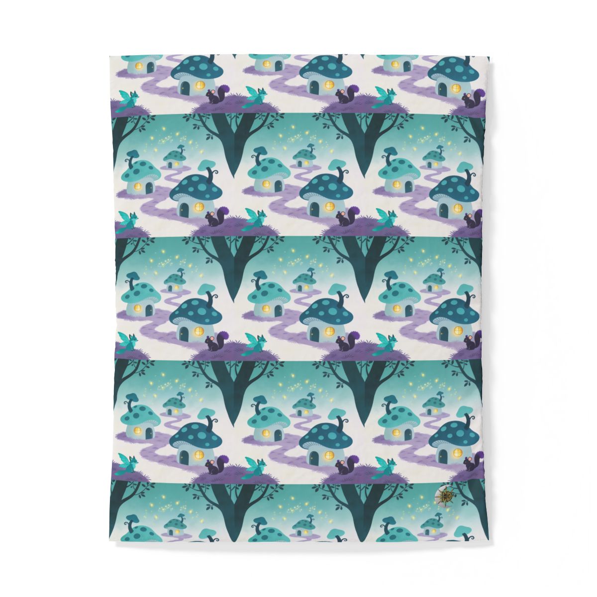 HD Firefly Mushroom Lane 100% Cotton Duvet Cover — additional view