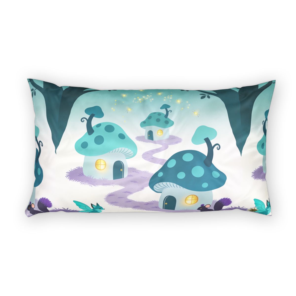 HD Firefly Mushroom Lane 100% Cotton Pillow Sham — additional view
