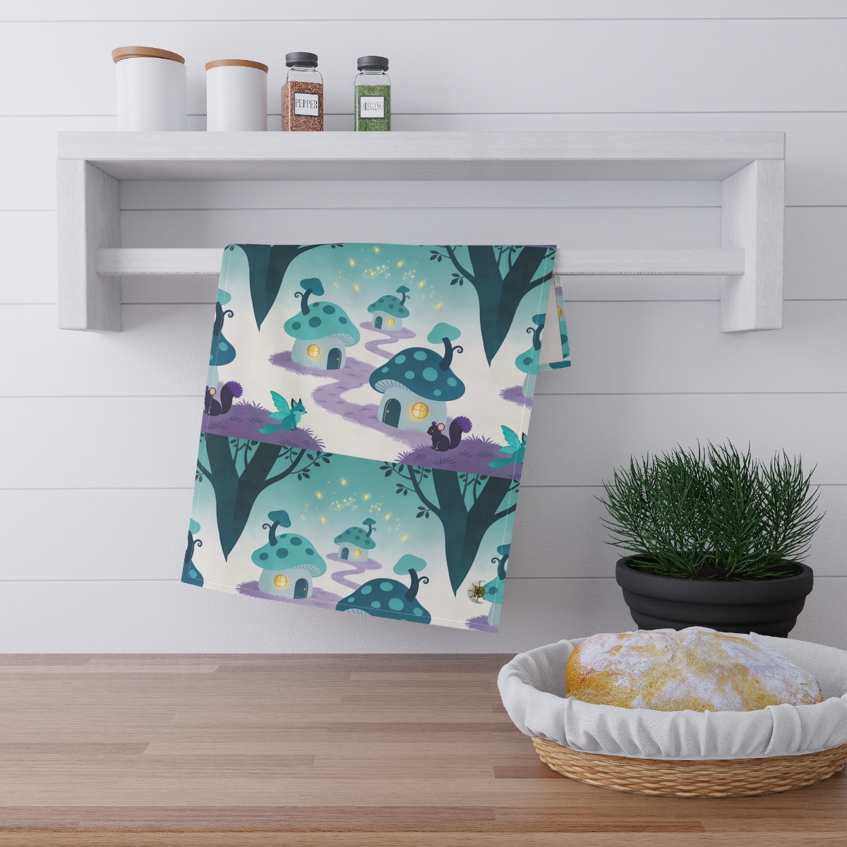 HD Firefly Mushroom Lane 100% Cotton Twill Tea Towel