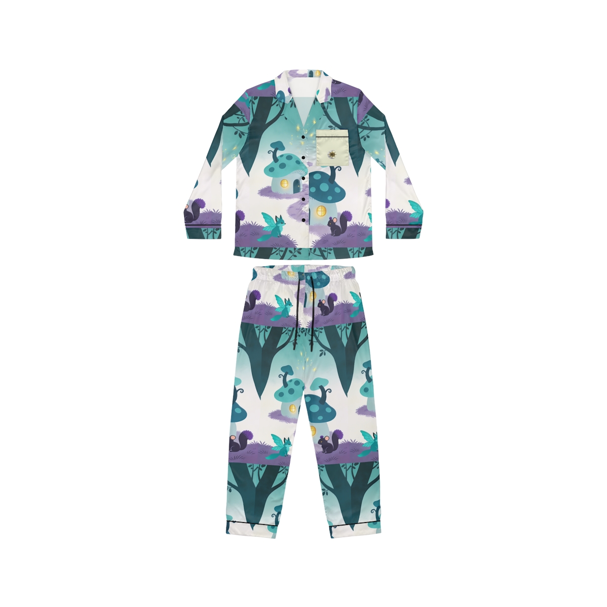 HD Firefly Mushroom Lane Women’s Satin Pajama Set