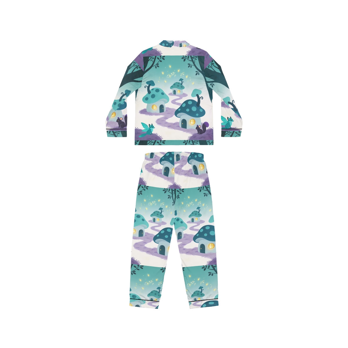 HD Firefly Mushroom Lane Women’s Satin Pajama Set — additional view