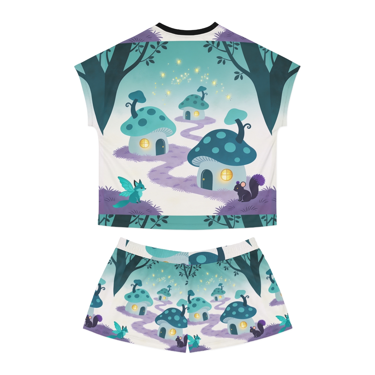 HD Firefly Mushroom Lane Women’s Short Pajama Set — additional view