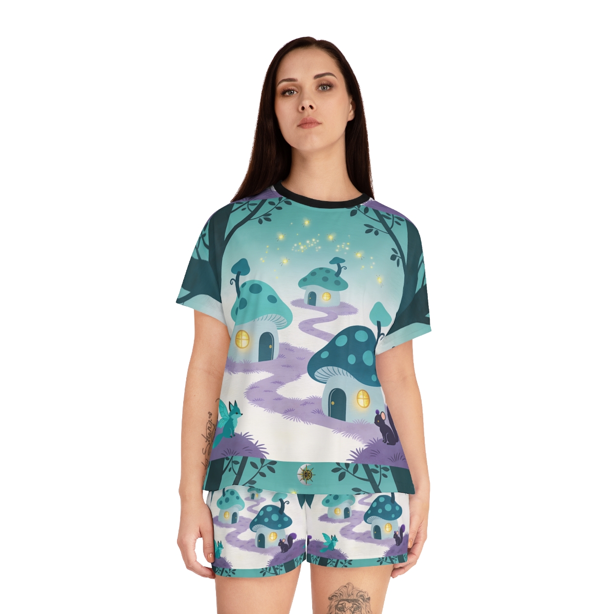HD Firefly Mushroom Lane Women’s Short Pajama Set — additional view