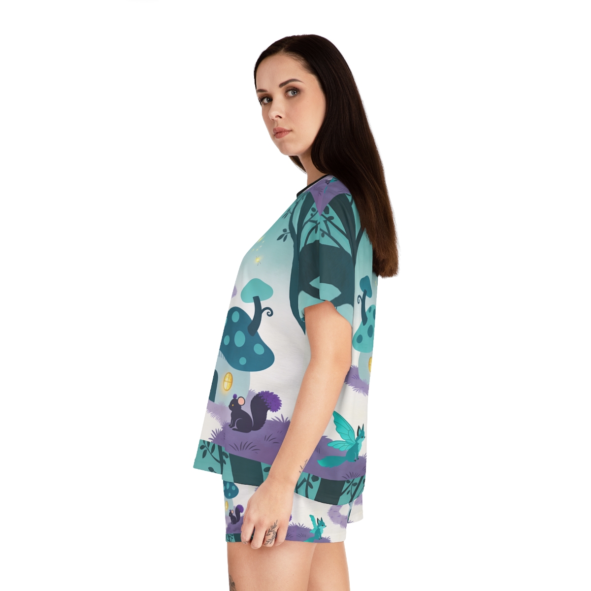 HD Firefly Mushroom Lane Women’s Short Pajama Set — additional view