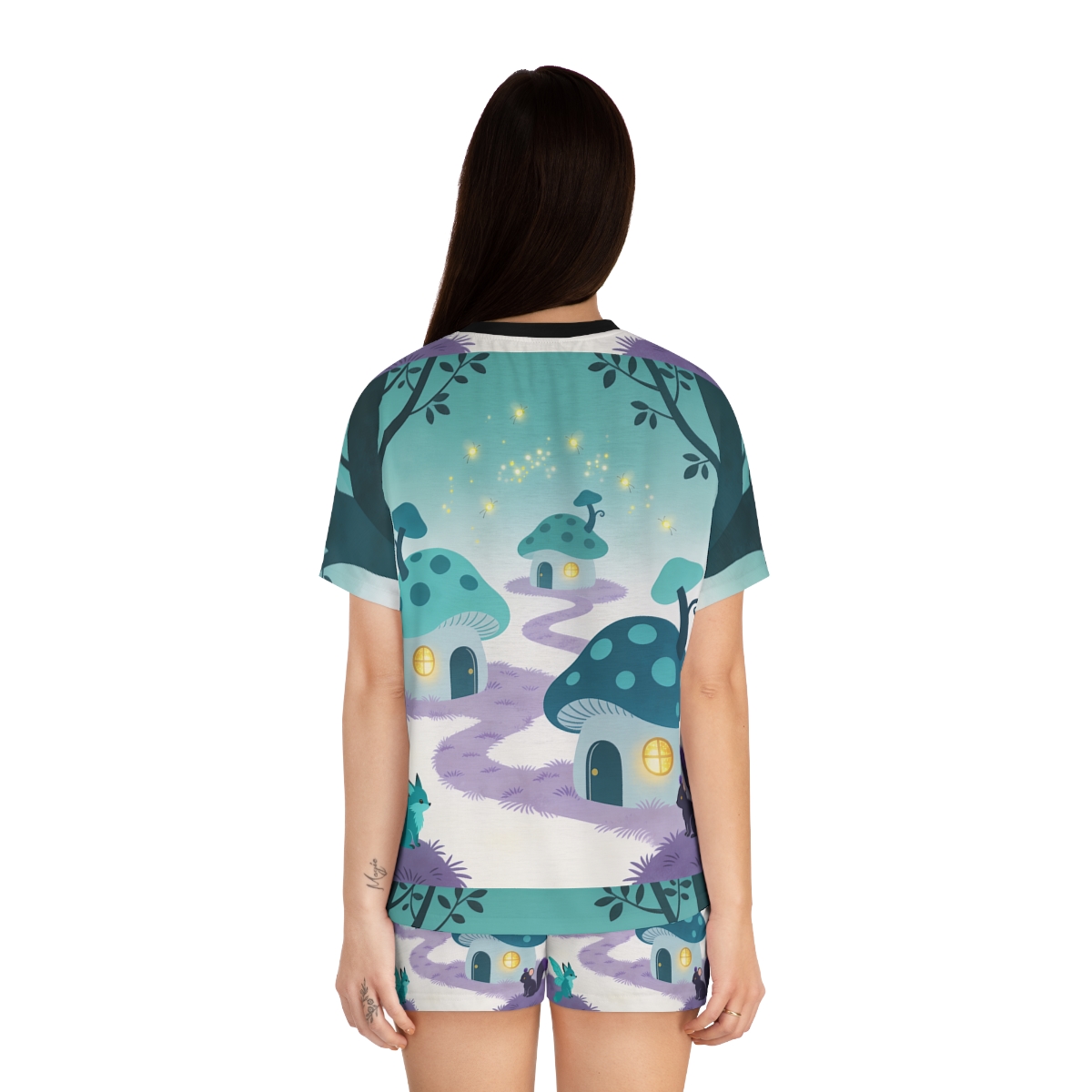 HD Firefly Mushroom Lane Women’s Short Pajama Set — additional view